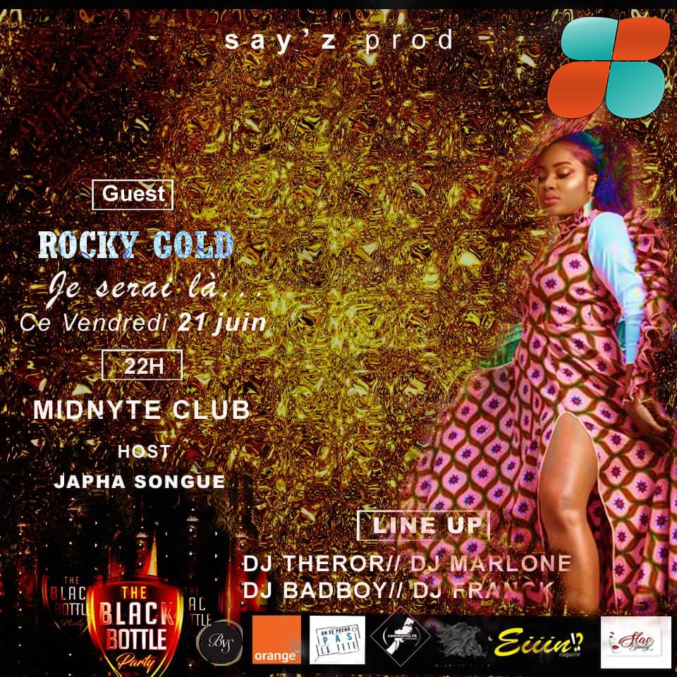 L'Ivorienne Rocky Gold célèbre la Fête de la Musique au Cameroun pendant le BLACK BOTTLE